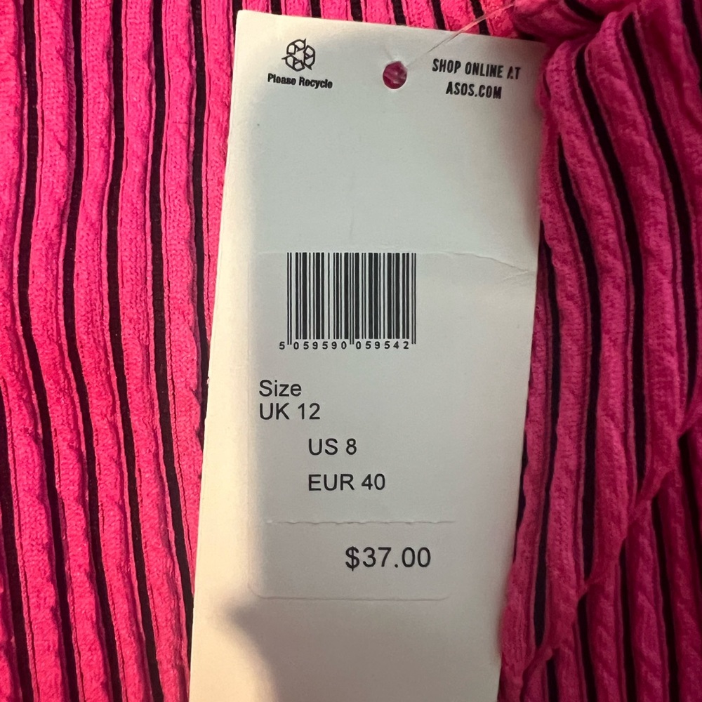 ASOS Pink Ribbed Dress - Picture 4 of 4